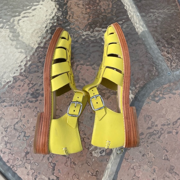 Everlane Yellow Leather Day Fisherman Sandals Size 7 - Picture 8 of 16